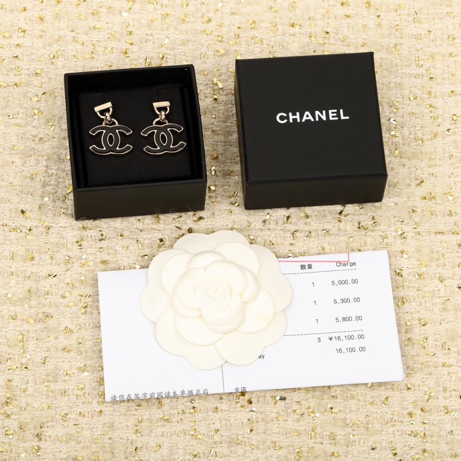 réplica,joyas,joyería,1:1,replica,fake,lujo,barato réplica,joyas,joyería,1:1,replica,fake,lujo,barato Chanel pendientes colgantes con doble c