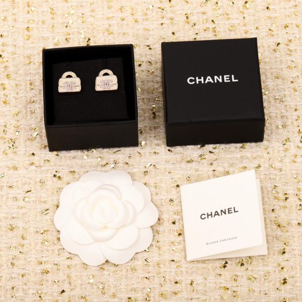 réplica,joyas,joyería,1:1,replica,fake,lujo,barato Pendientes con letra doble C del bolso Chanel