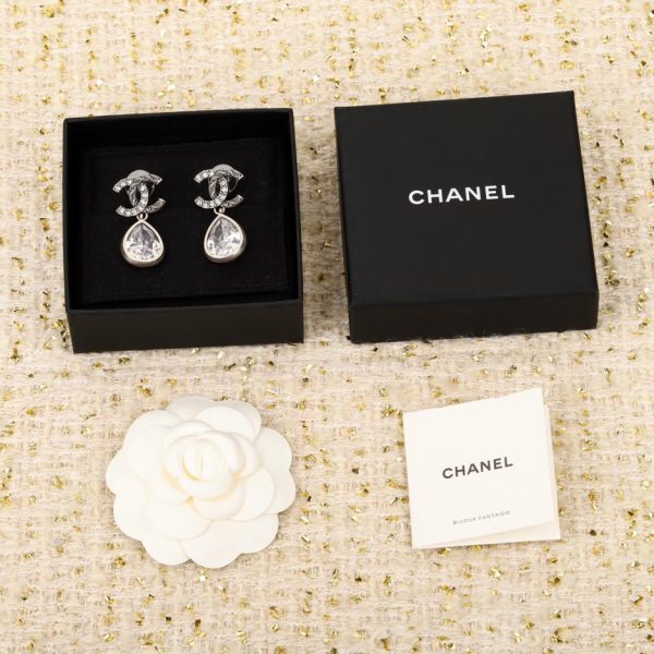 réplica,joyas,joyería,1:1,replica,fake,lujo,barato Pendientes colgantes con doble C de Chanel.