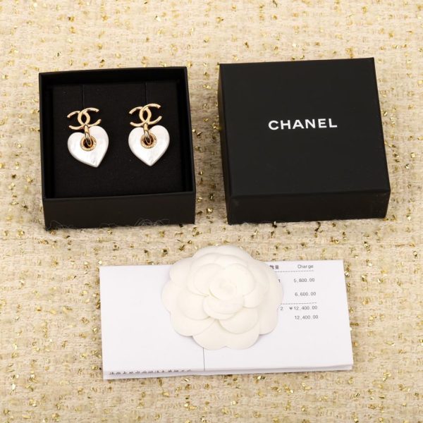 réplica,joyas,joyería,1:1,replica,fake,lujo,barato Pendientes de amor Chanel doble C