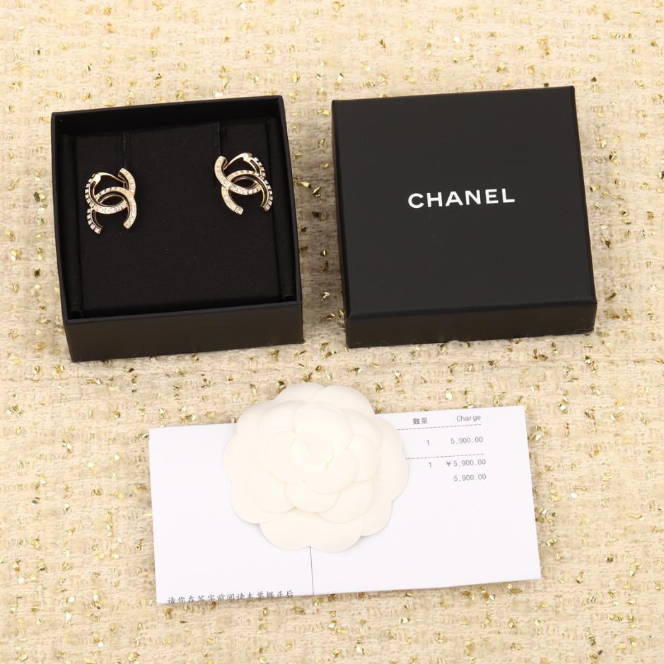 réplica,joyas,joyería,1:1,replica,fake,lujo,barato réplica,joyas,joyería,1:1,replica,fake,lujo,barato Pendientes Chanel doble C