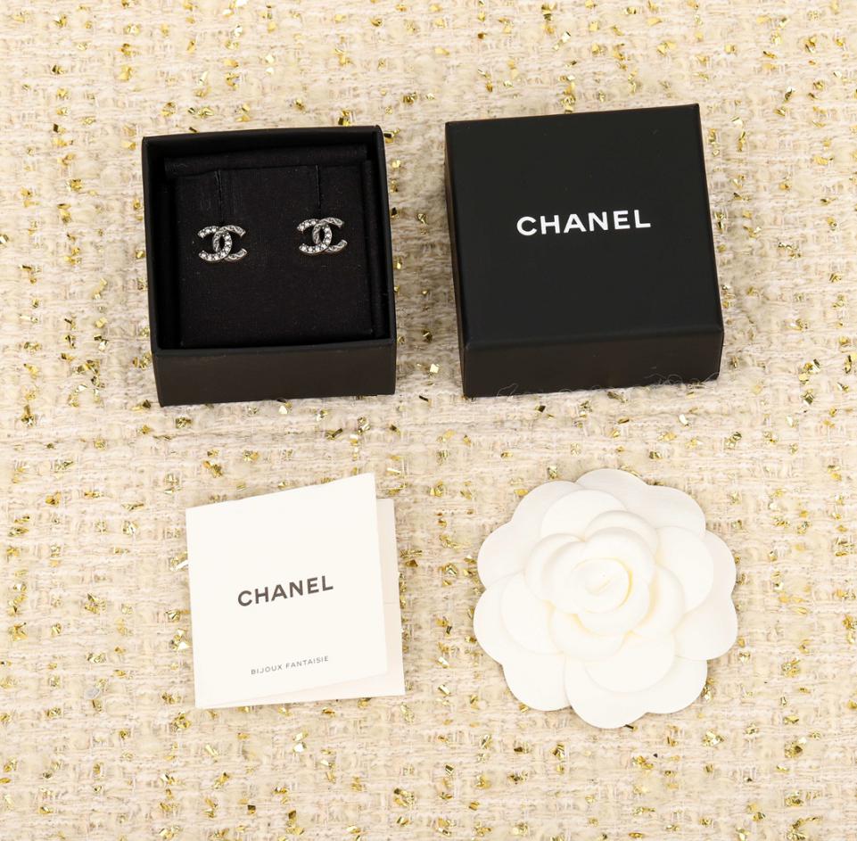 réplica,joyas,joyería,1:1,replica,fake,lujo,barato réplica,joyas,joyería,1:1,replica,fake,lujo,barato Pendientes Chanel doble c