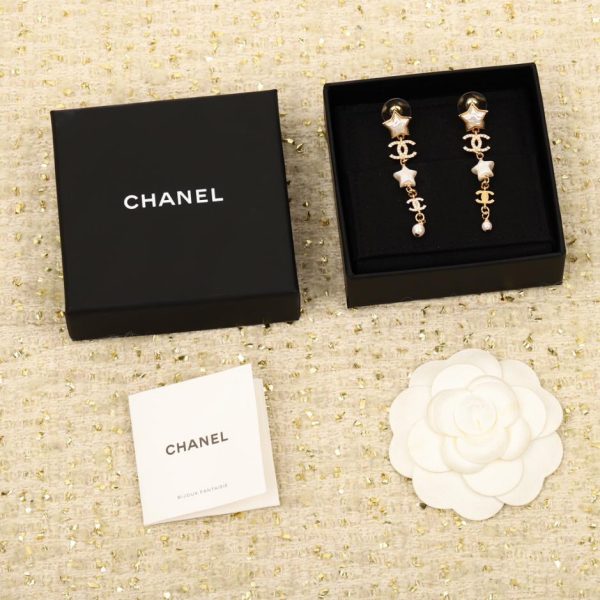 réplica,joyas,joyería,1:1,replica,fake,lujo,barato Pendientes Chanel estrella de cinco puntas