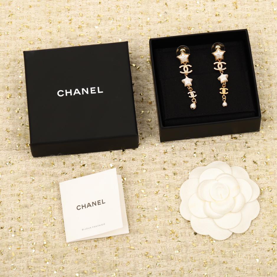 réplica,joyas,joyería,1:1,replica,fake,lujo,barato réplica,joyas,joyería,1:1,replica,fake,lujo,barato Pendientes Chanel estrella de cinco puntas