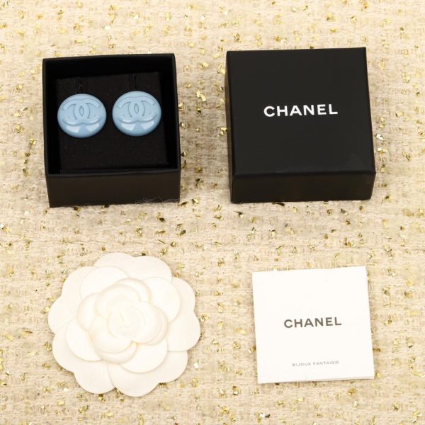 réplica,joyas,joyería,1:1,replica,fake,lujo,barato Pendientes de pastel azul Chanel