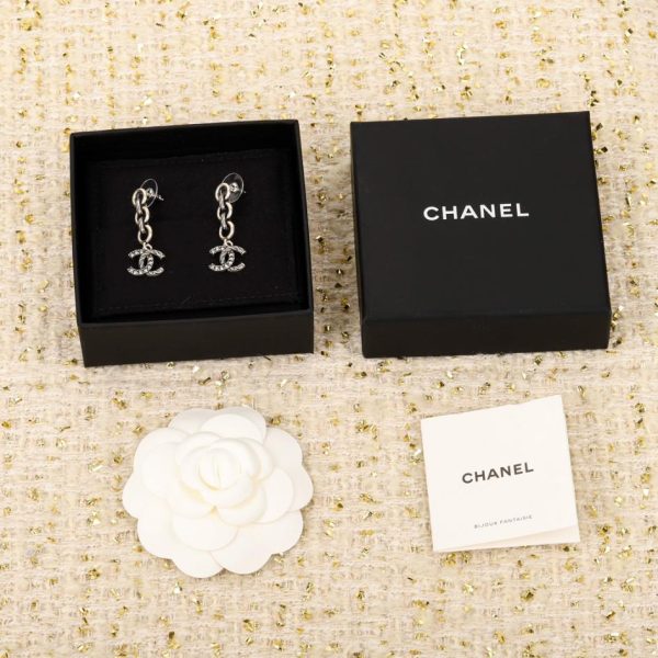 réplica,joyas,joyería,1:1,replica,fake,lujo,barato Pendientes Chanel doble c
