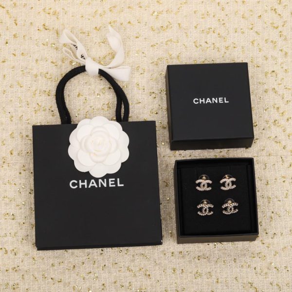 réplica,joyas,joyería,1:1,replica,fake,lujo,barato Pendientes Chanel doble C