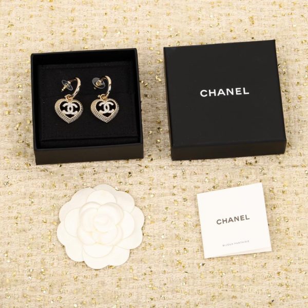 réplica,joyas,joyería,1:1,replica,fake,lujo,barato Pendientes con doble c de amor trenzado hueco de Chanel
