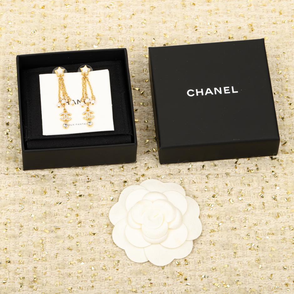réplica,joyas,joyería,1:1,replica,fake,lujo,barato réplica,joyas,joyería,1:1,replica,fake,lujo,barato Pendientes Chanel estrella de cinco puntas