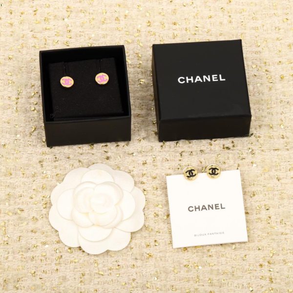 réplica,joyas,joyería,1:1,replica,fake,lujo,barato Pendientes pequeños de frijoles dorados Chanel