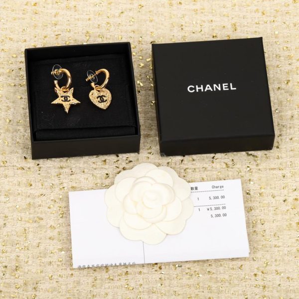 réplica,joyas,joyería,1:1,replica,fake,lujo,barato Pendientes Chanel AB doble c