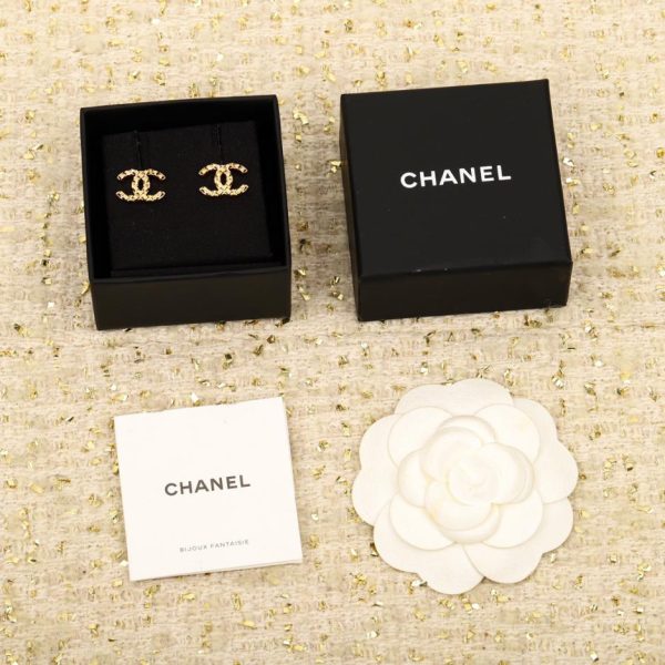 réplica,joyas,joyería,1:1,replica,fake,lujo,barato Aretes Chanel Square con doble C
