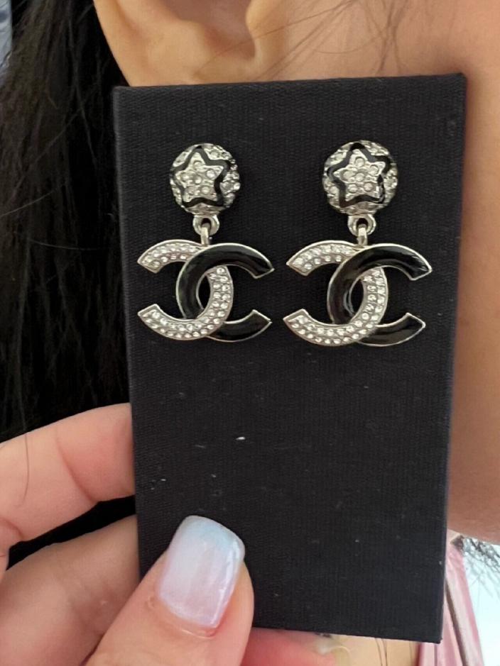 réplica,joyas,joyería,1:1,replica,fake,lujo,barato réplica,joyas,joyería,1:1,replica,fake,lujo,barato Pendientes Chanel estrella de cinco puntas doble C