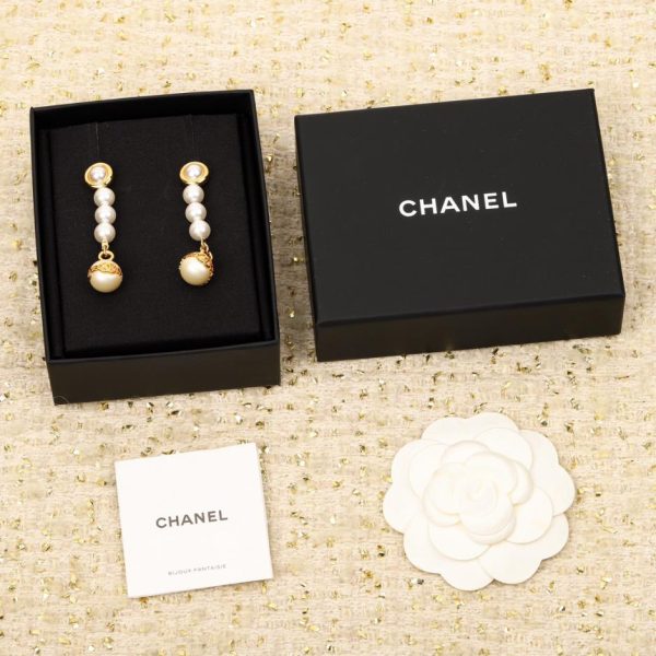réplica,joyas,joyería,1:1,replica,fake,lujo,barato Pendientes de perlas Chanel