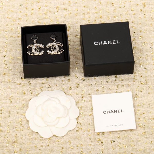réplica,joyas,joyería,1:1,replica,fake,lujo,barato Pendientes Chanel doble C