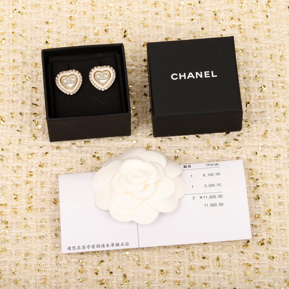 réplica,joyas,joyería,1:1,replica,fake,lujo,barato réplica,joyas,joyería,1:1,replica,fake,lujo,barato Pendientes de diamantes con perlas Love de Chanel