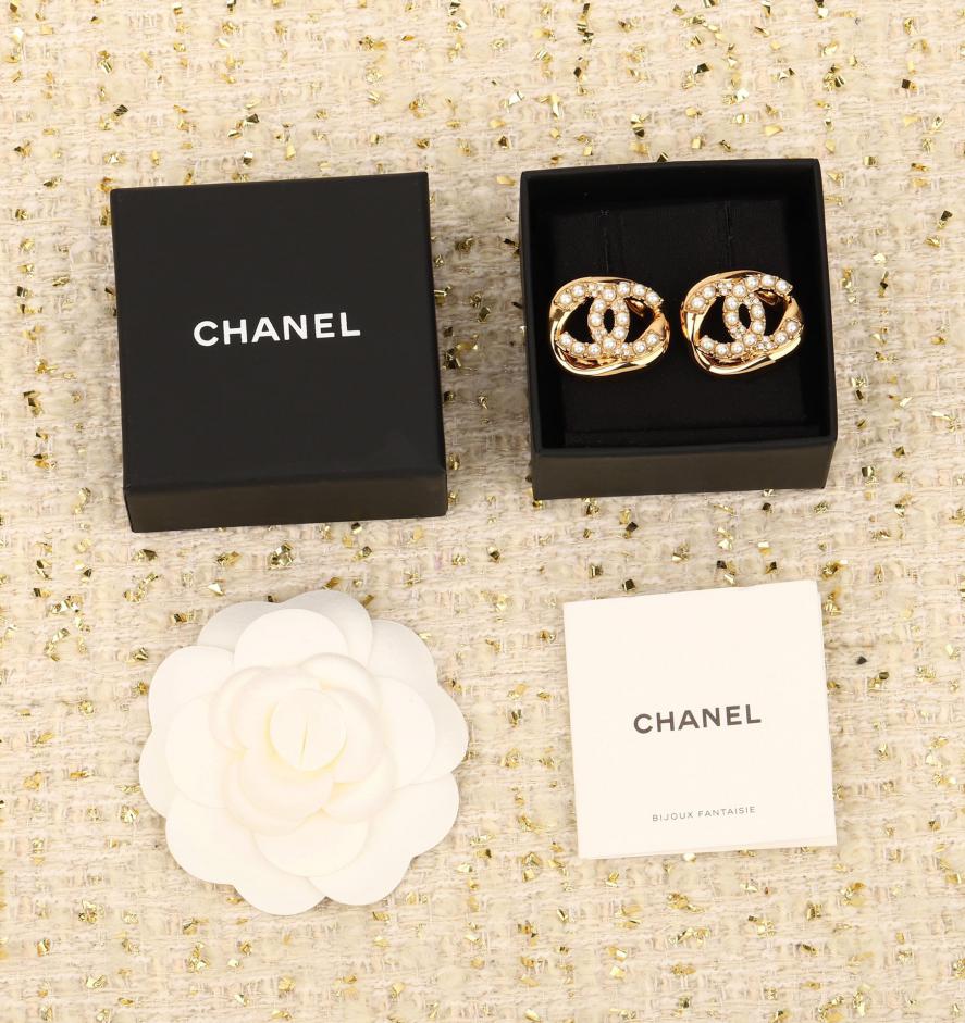 réplica,joyas,joyería,1:1,replica,fake,lujo,barato réplica,joyas,joyería,1:1,replica,fake,lujo,barato Pendientes de terrones de azúcar retorcidos huecos de Chanel