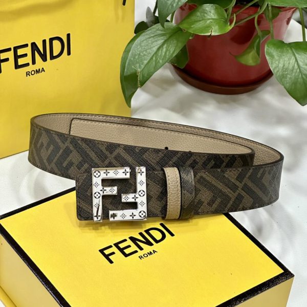 réplica,joyas,joyería,1:1,replica,fake,lujo,barato Cinturón reversible de doble trabilla FENDI