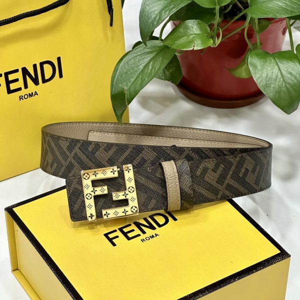 réplica,joyas,joyería,1:1,replica,fake,lujo,barato Cinturón reversible de doble trabilla FENDI