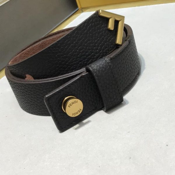 réplica,joyas,joyería,1:1,replica,fake,lujo,barato Cinturón ancho FENDl de piel de vacuno de 35MM