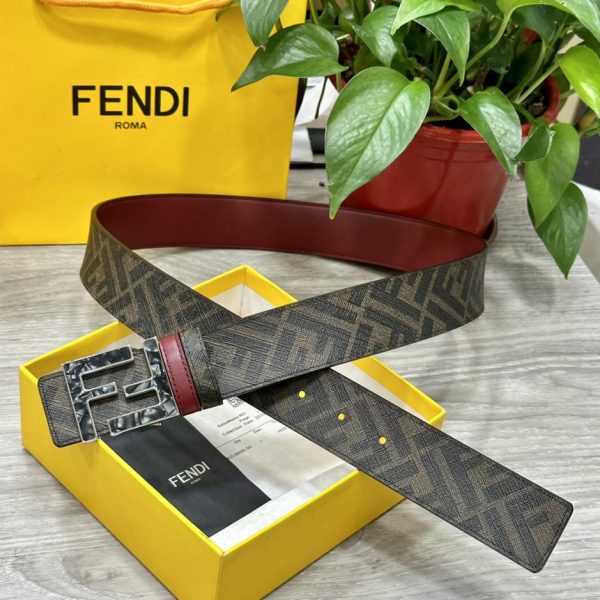 réplica,joyas,joyería,1:1,replica,fake,lujo,barato FENDI Cinturón reversible de doble presilla de 4,0 cm de ancho