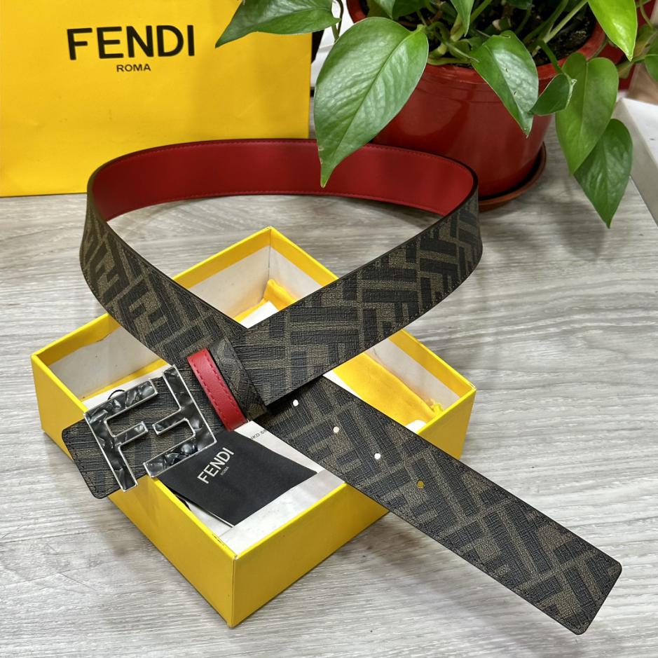 réplica,joyas,joyería,1:1,replica,fake,lujo,barato réplica,joyas,joyería,1:1,replica,fake,lujo,barato FENDI Cinturón reversible de doble presilla de 4,0 cm de ancho