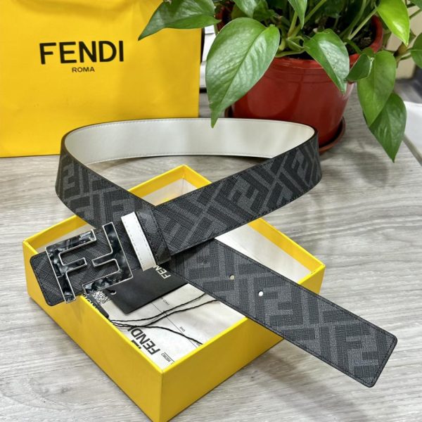 réplica,joyas,joyería,1:1,replica,fake,lujo,barato FENDI Cinturón reversible de doble presilla de 4,0 cm de ancho