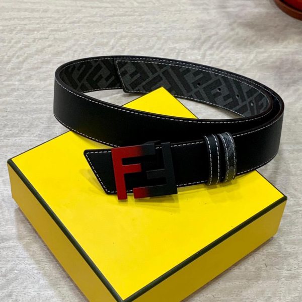 réplica,joyas,joyería,1:1,replica,fake,lujo,barato FENDI Cinturón reversible de doble presilla de 4,0 cm de ancho