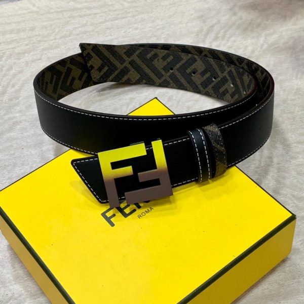 réplica,joyas,joyería,1:1,replica,fake,lujo,barato FENDI Cinturón reversible de doble presilla de 4,0 cm de ancho