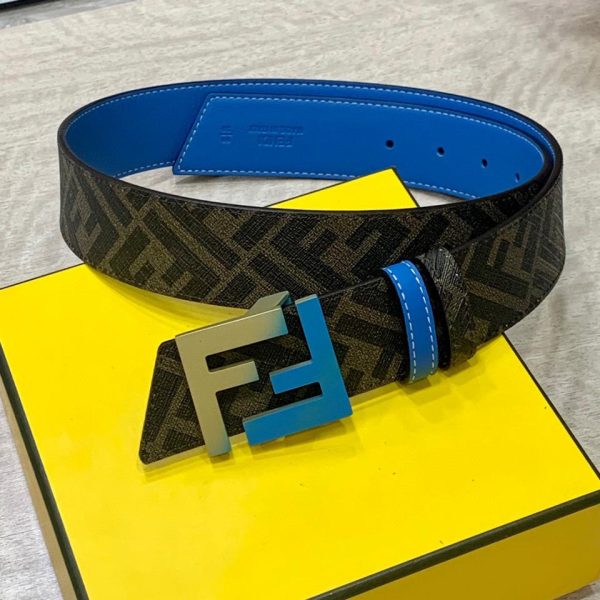 réplica,joyas,joyería,1:1,replica,fake,lujo,barato FENDI Cinturón reversible de doble presilla de 4,0 cm de ancho