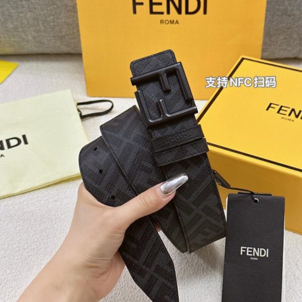 réplica,joyas,joyería,1:1,replica,fake,lujo,barato Cinturón FENDI doble ancho 4.0cm