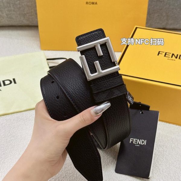 réplica,joyas,joyería,1:1,replica,fake,lujo,barato Cinturón FENDI doble ancho 4.0cm