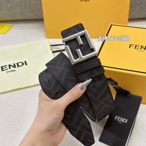 réplica,joyas,joyería,1:1,replica,fake,lujo,barato Cinturón FENDI doble ancho 4.0cm
