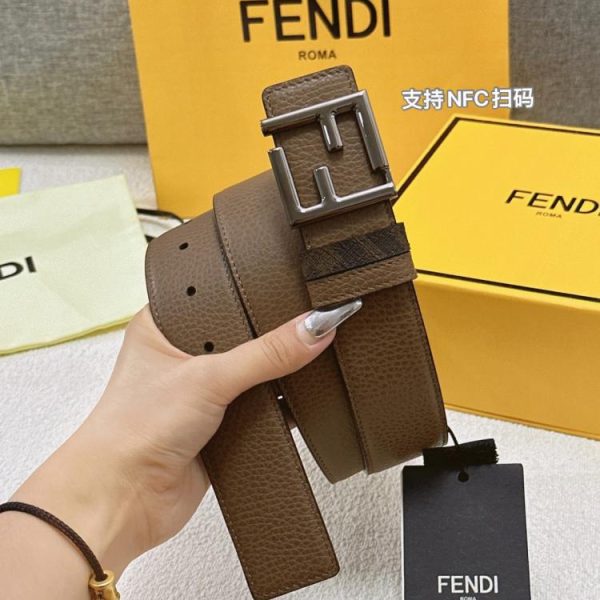 réplica,joyas,joyería,1:1,replica,fake,lujo,barato Cinturón FENDI doble ancho 4.0cm