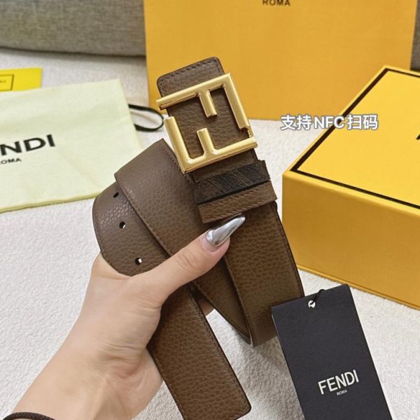 réplica,joyas,joyería,1:1,replica,fake,lujo,barato Cinturón FENDI doble ancho 4.0cm