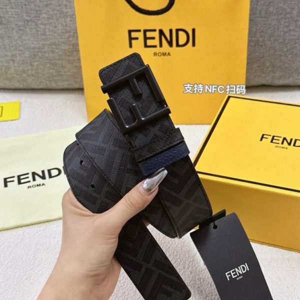 réplica,joyas,joyería,1:1,replica,fake,lujo,barato Cinturón FENDI doble ancho 4.0cm