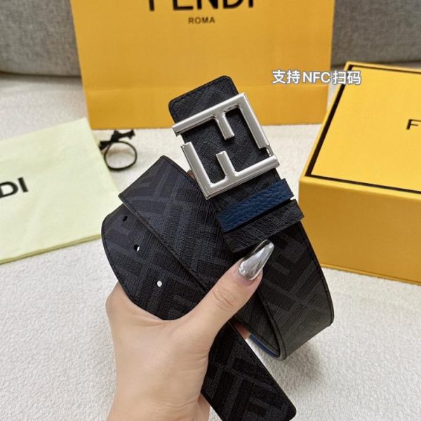 réplica,joyas,joyería,1:1,replica,fake,lujo,barato Cinturón FENDI doble ancho 4.0cm