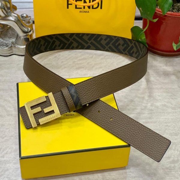 réplica,joyas,joyería,1:1,replica,fake,lujo,barato FENDI Cinturón reversible de doble presilla de 4,0 cm de ancho