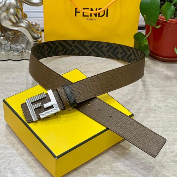 réplica,joyas,joyería,1:1,replica,fake,lujo,barato FENDI Cinturón reversible de doble presilla de 4,0 cm de ancho
