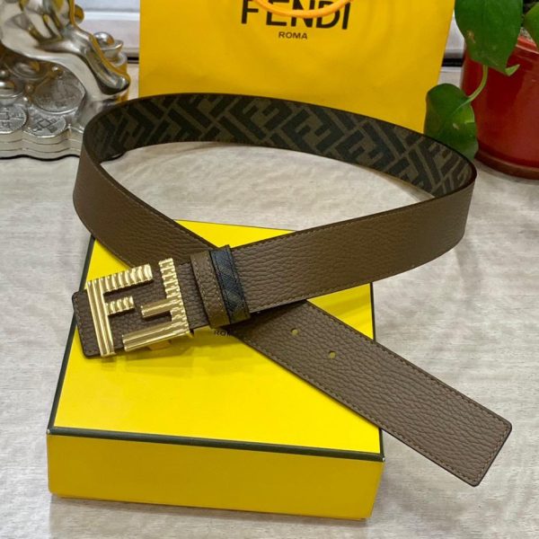 réplica,joyas,joyería,1:1,replica,fake,lujo,barato FENDI Cinturón reversible de doble presilla de 4,0 cm de ancho