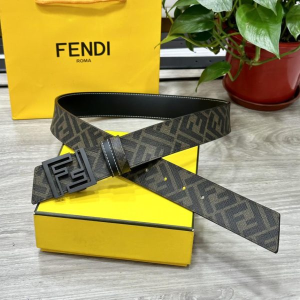 réplica,joyas,joyería,1:1,replica,fake,lujo,barato FENDI Cinturón reversible de doble presilla de 4,0 cm de ancho
