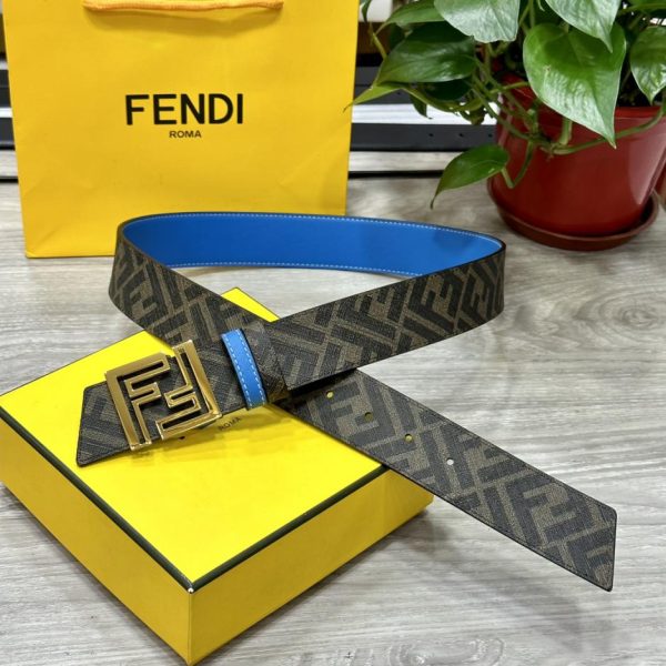 réplica,joyas,joyería,1:1,replica,fake,lujo,barato FENDI Cinturón reversible de doble presilla de 4,0 cm de ancho