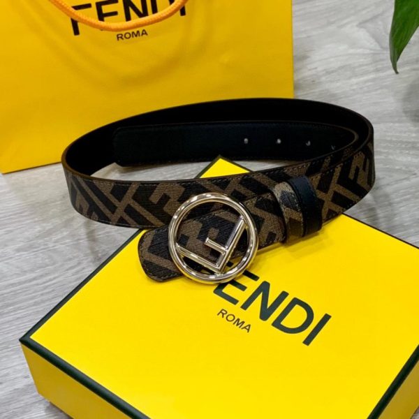 réplica,joyas,joyería,1:1,replica,fake,lujo,barato FENDI Cinturón reversible de doble presilla de 3,0 cm de ancho