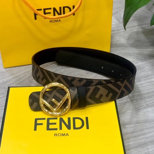 réplica,joyas,joyería,1:1,replica,fake,lujo,barato FENDI Cinturón reversible de doble presilla de 3,0 cm de ancho