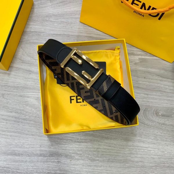 réplica,joyas,joyería,1:1,replica,fake,lujo,barato FENDI Cinturón reversible de doble presilla de 3,0 cm de ancho
