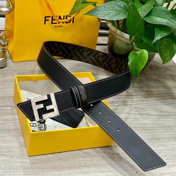 réplica,joyas,joyería,1:1,replica,fake,lujo,barato FENDI Cinturón reversible de doble presilla de 4,0 cm de ancho