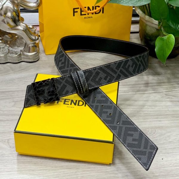 réplica,joyas,joyería,1:1,replica,fake,lujo,barato FENDI Cinturón reversible de doble presilla de 4,0 cm de ancho