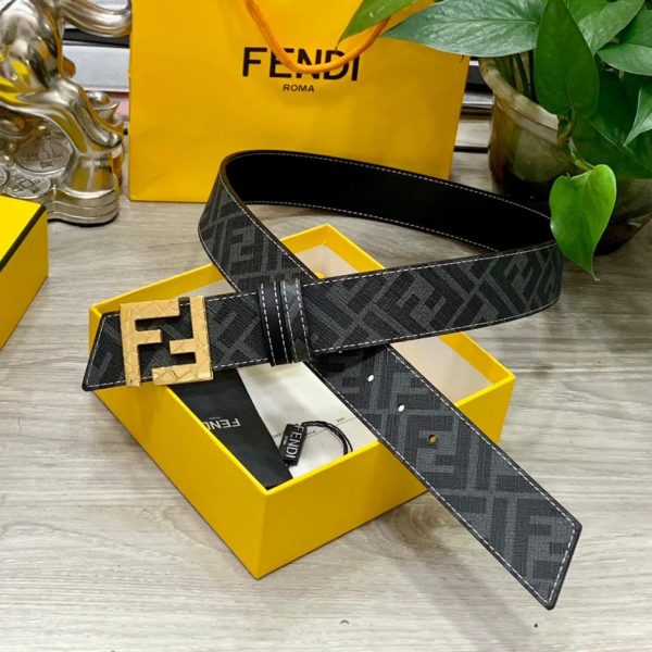 réplica,joyas,joyería,1:1,replica,fake,lujo,barato FENDI Cinturón reversible de doble presilla de 4,0 cm de ancho