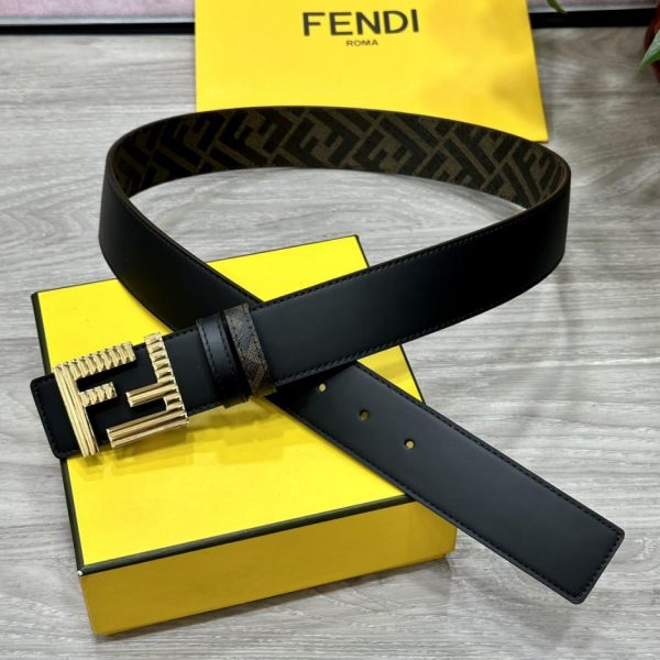 réplica,joyas,joyería,1:1,replica,fake,lujo,barato FENDI Cinturón reversible de doble presilla de 4,0 cm de ancho