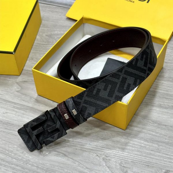 réplica,joyas,joyería,1:1,replica,fake,lujo,barato FENDI Cinturón reversible de doble presilla de 4,0 cm de ancho